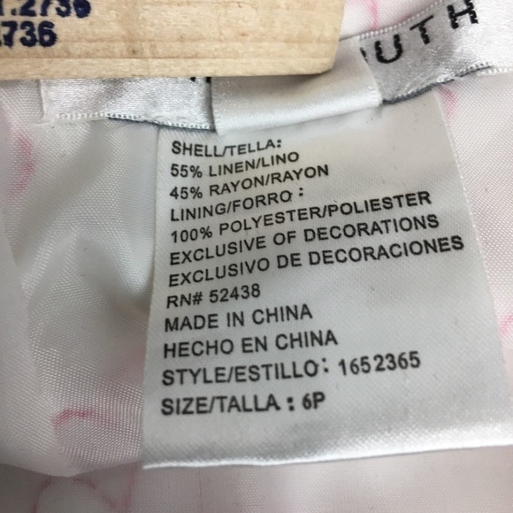 Vintage 90s Plaza South Petite Dress | Linen Blend · Cottagecore / Garden Party - Picture 9 of 10